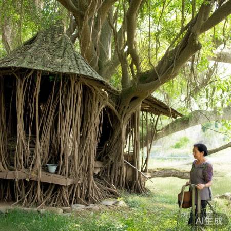 女子20年养护榕树屋，父女情深