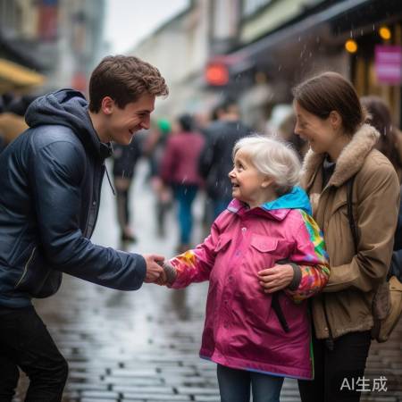 志愿者传递温暖