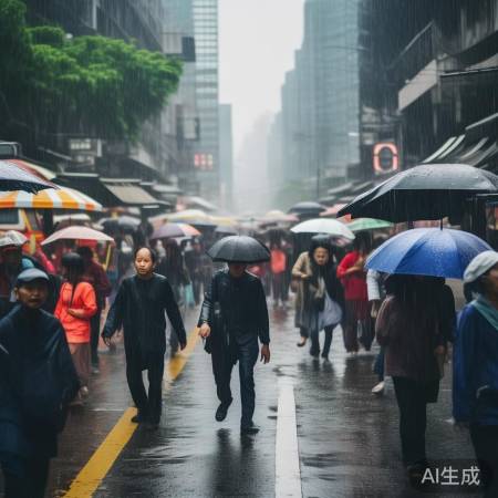 上海暴雨，人民齐心抗洪