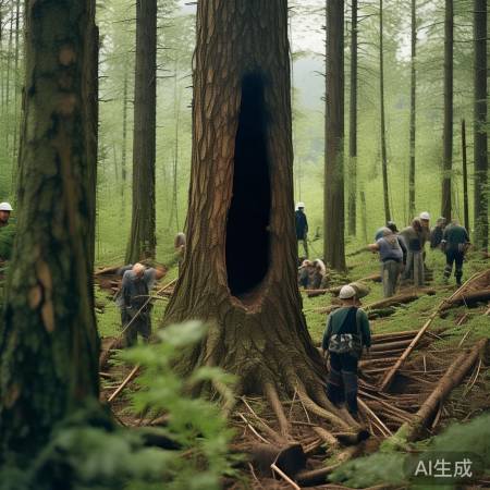 奇怪树洞藏活物