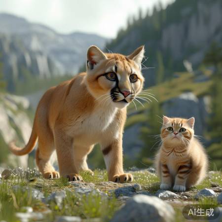 山狮误捕家猫，误会真相揭秘