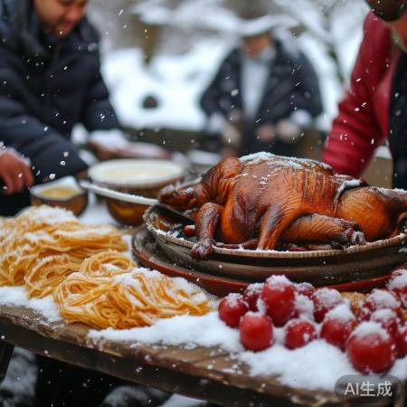 雪中美食，暖意融融