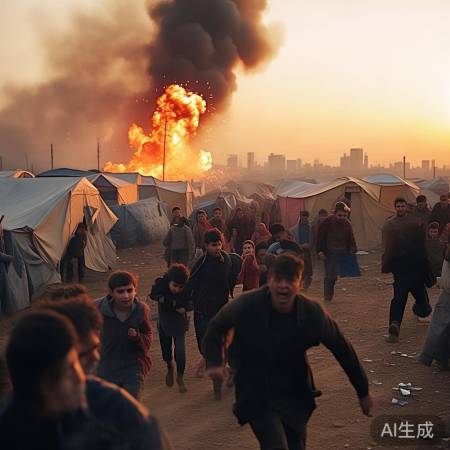 凌晨炮火惊难民营