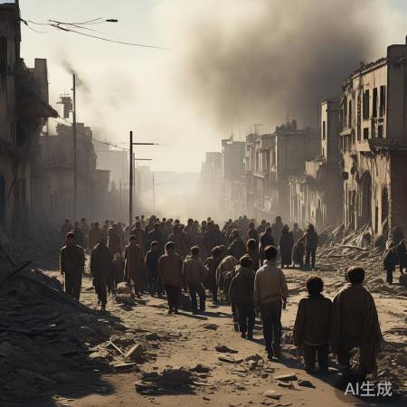 国际谴责，平民受伤害