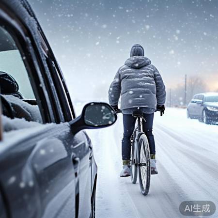 “降温出行,注意安全”