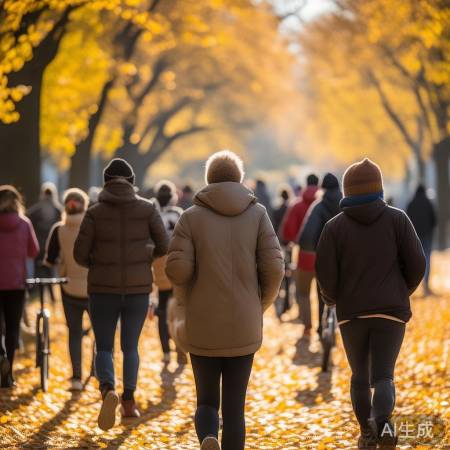 凉秋锻炼,保暖同行