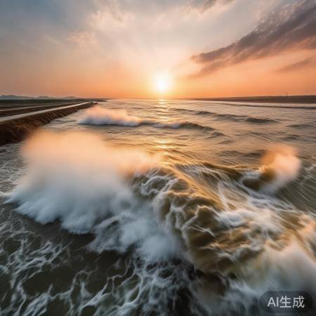 钱塘江龙鳞潮壮观