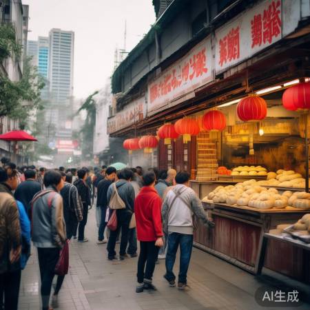 河南街头美味实惠的包子