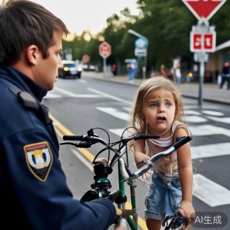 孩子好奇，交通安全警钟长鸣