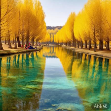 宁夏沙湖秋色醉人