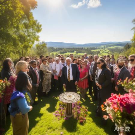 公园绿意盎然，告别温馨仪式