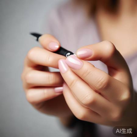 轻柔打磨,勿伤指甲