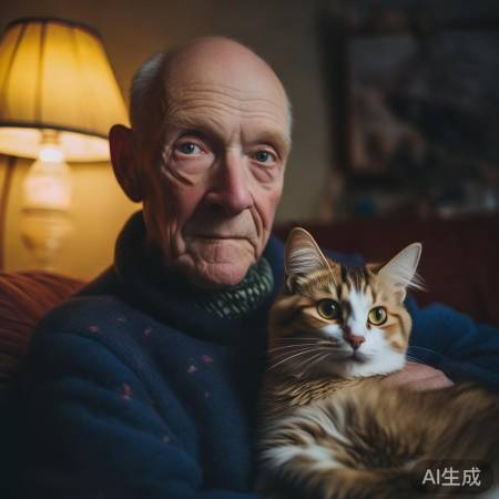 聋哑主人与小猫温情相伴