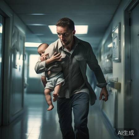 爸爸迅速应对宝宝受伤