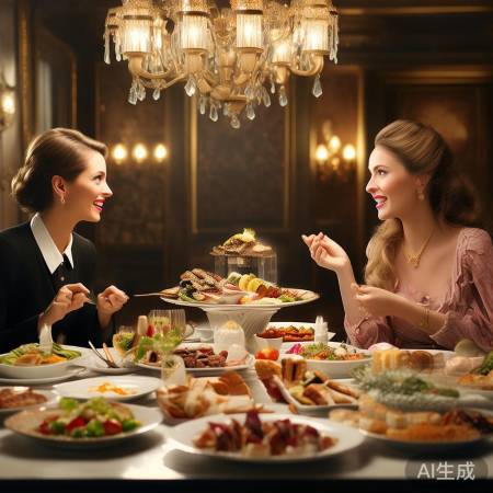 晚宴山珍，杨幂刘亦菲畅谈