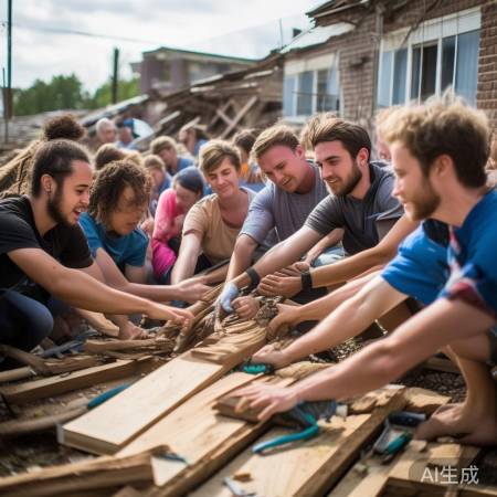 灾难中,温暖伸出援手