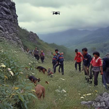 山高草密，搜救不易
