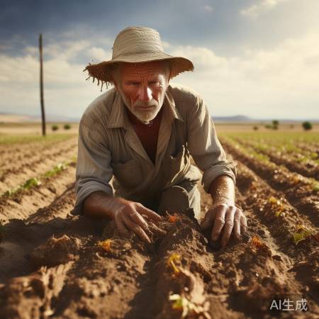 农民高温辛苦保丰收