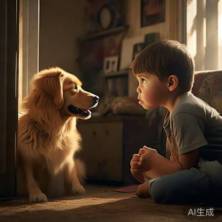 男孩唤旺财商量事