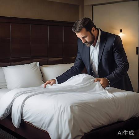 男子为健康自备床单