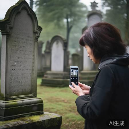 “墓碑字迹模糊，张女士记录传承