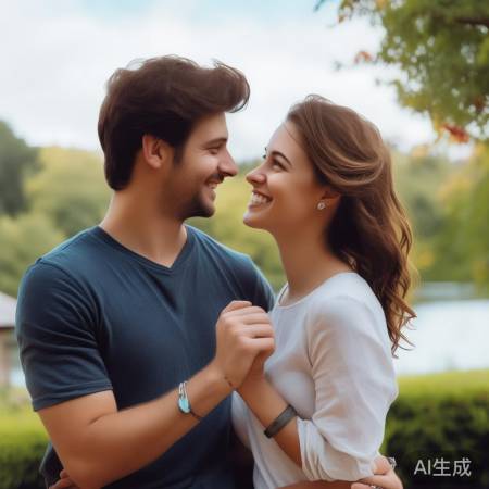 小情侣甜蜜,幸福长久佳话