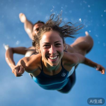 全红婵赛场舞动，队友默契非凡