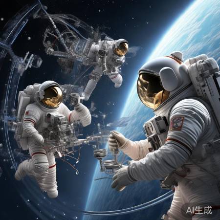 航天员太空实验,数据宝贵。