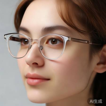 选圆镜框，圆润脸型