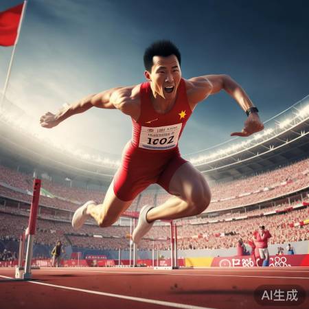 刘翔110米栏夺冠，破世界纪录