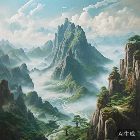 户外山水画展，创意无限