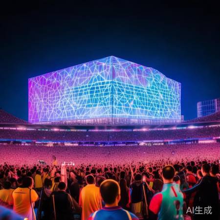 全运会闭幕式，水立方灯光秀