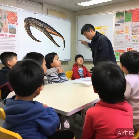 韩国小朋友学盲鳗美食