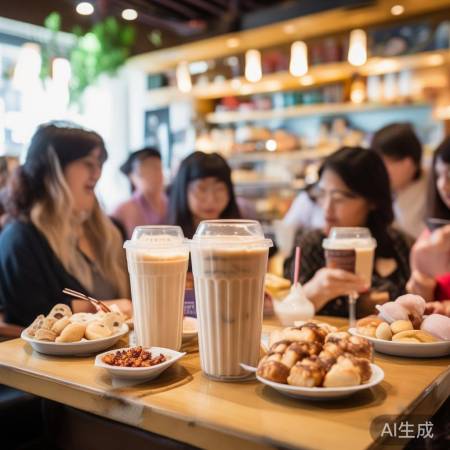 奶茶配小食潮流火爆原因