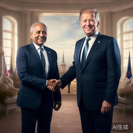 两国领导握手，友谊维护