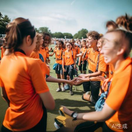 志愿者微笑服务，温暖赛场风景