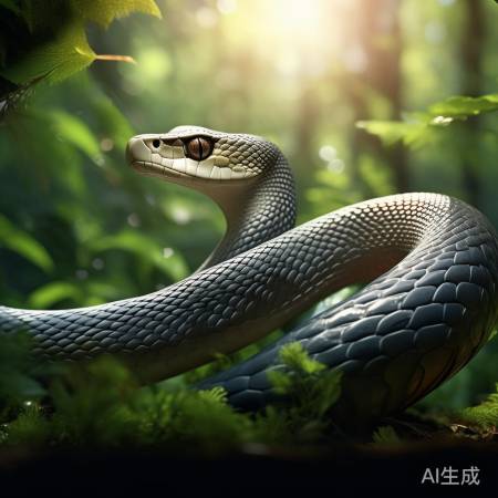 蛇：自然之美，线条流畅