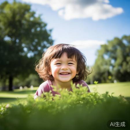 “小酒窝，大自然礼物，笑容迷人