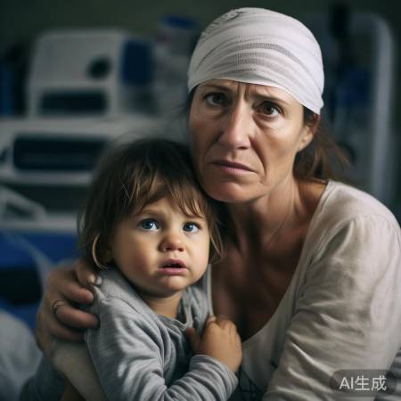 热心阿姨抱伤送医