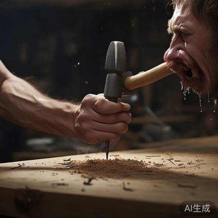 打钉子，痛哭流涕