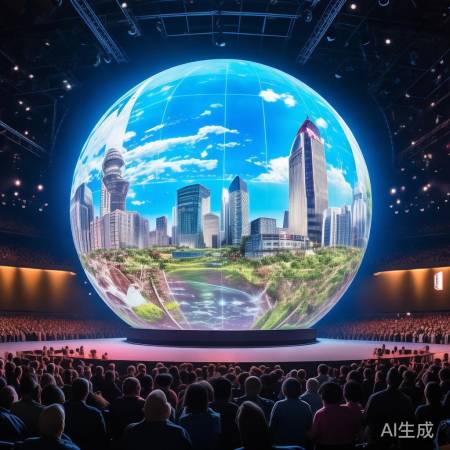 闭幕式球形屏幕展深圳风采