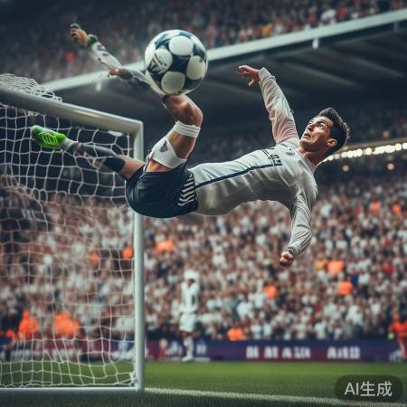 C罗倒钩破门，努力收获成功