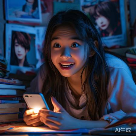 15岁少女狂热追星