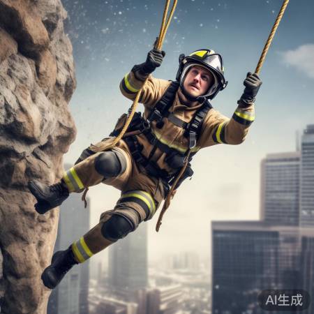 消防员高空救援训练