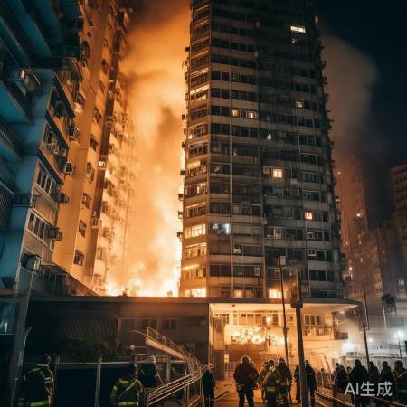 香港高层住宅火灾，44死伤惨重
