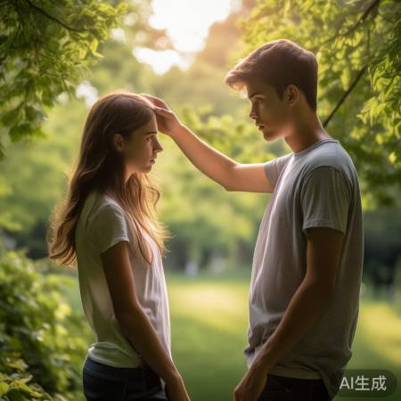 情侣吵架后，摸头化解矛盾