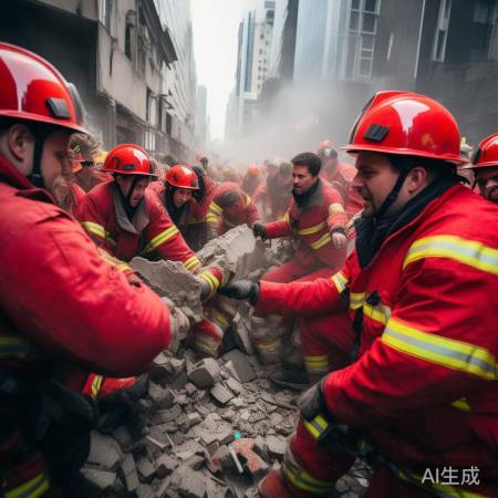 消防员救援温馨感人