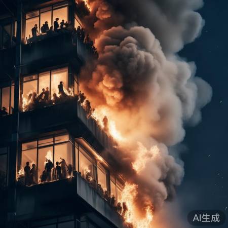 高层火灾蔓延快，警惕逃生。