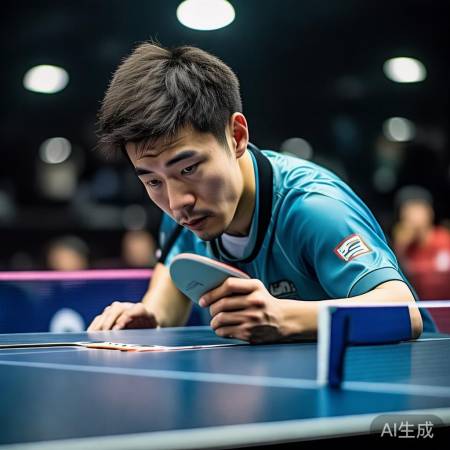 樊振东专注训练,球技精进