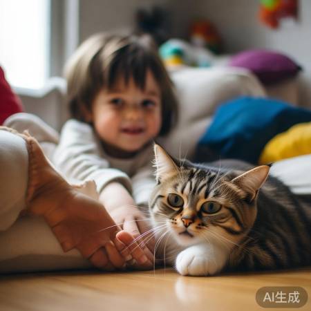 猫咪捉迷藏，学会收爪技巧
